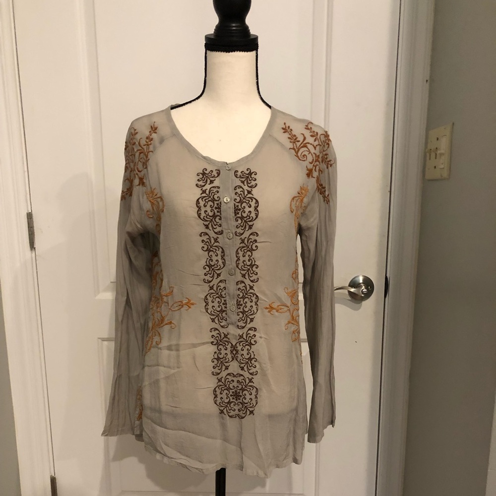 Johnny Was Embroidered Blouse